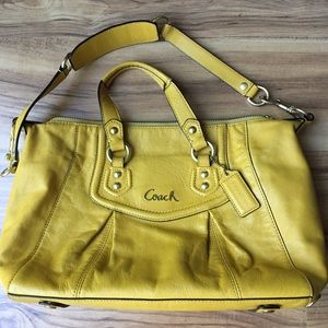 Coach Ashley satchel bag yellow